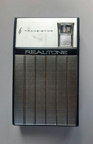 Rare Vintage Realtone 6 Transistor Radio,  Model Tr - 1628,  Am Band Only 1963