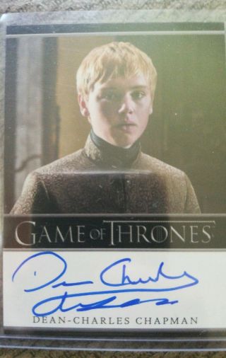 Dean - Charles Chapman As Tommen Baratheon — Game Of Thrones Auto Card