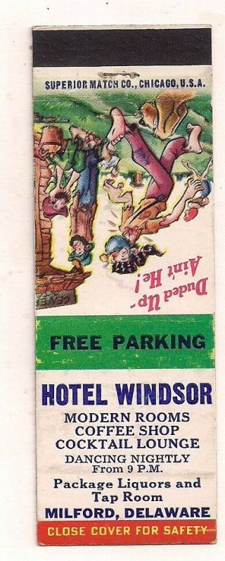 Hotel Windsor,  Milford De Matchcover 091617