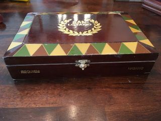 Vintage San Lotano With Colors (green Yellow Brown) Wood Wooden Cigar Box