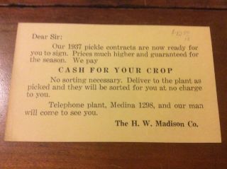 Postcard 1937 Medina Ohio H W Madison Co