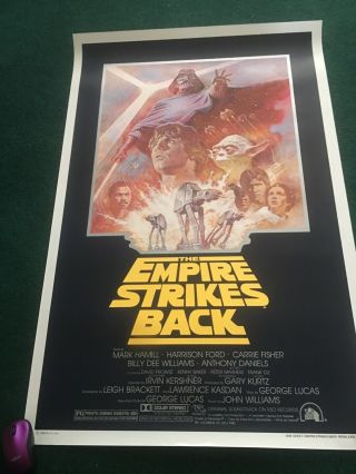Star Wars “empire Strikes Back” Movie Poster Rolled 1980