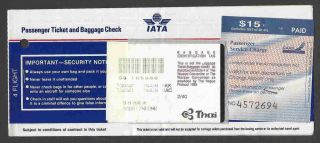 Iata Ticket With Singapore $15 Airport Tax Stamp