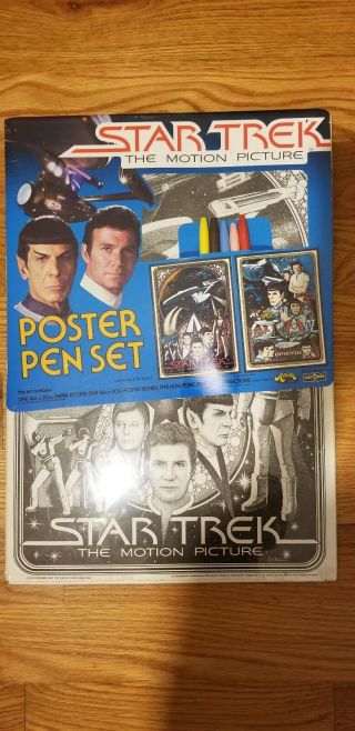 Vintage Star Trek The Motion Picture Poster Pen Set 1979 Htf