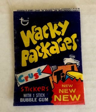 Wacky Packages 7th Series Unoppened Wax Pack 85 Fold