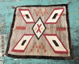 Antique Navajo Single Saddle Blanket Pony Blanket Native American Weaving