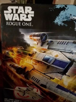 Star Wars Rogue One Rebel U - Wing Fighter With Nerf Darts Disney Hasbro Figure