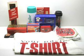 Vintage Smoking Accessories,  Promos 2 Xl Shirts,  Cameras,  Lighters,  Drinking Cups,