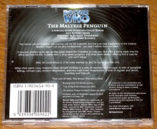 Dr DOCTOR WHO audio CD THE MALTESE PENGUIN Big Finish 33 1/2 SPECIAL BONUS 2