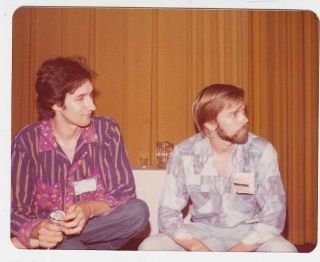 Vintage Photo Of Chris Casady & Peter Kuran At 1976 San Diego Star Wars Panel.