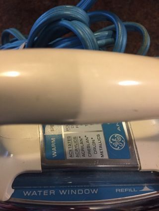 Vintage GE General Electric Spray Steam & Dry Iron Blue Cord 3
