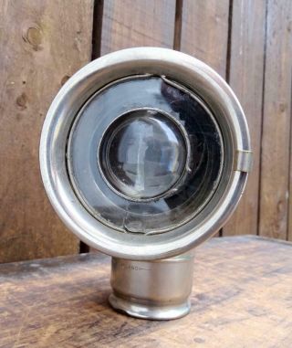 Vintage Lucas Calcia Cadet 133 Carbide Bicycle Lamp - Rare 2 Part Bulls Eye Glass