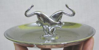 Vtg Chrome Ashtray Angry Cats Cigarette Holders Diecasters Inc.  First I 