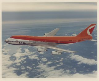 Large Vintage Photo - C.  P.  Air Boeing 747 Cf - Cra 