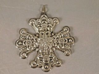 Vintage 1974 Reed & Barton Sterling Silver Christmas Cross Ornament