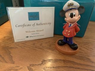 Disney Cruise Line Wdcc “welcome Aboard " Captain Mickey Mouse Figurine