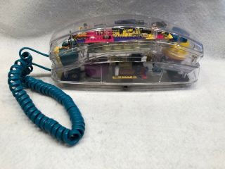 Conair Clear Telephone Phone Sw 205 Vintage Colorful 1980 