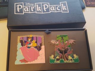 Sleeping Beauty Park Pack Maleficent Aurora Prince Phillip Jumbo Pin Le 500