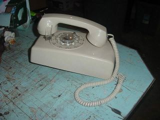 Vintage 80s 90s Cortelco Telephone Rotary Wall Phone Off White Prop Cabin Decor