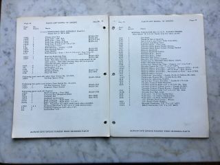 NOS 1958 Chris Craft Parts List Marine Engines Model K Engine 3 - 7/16 