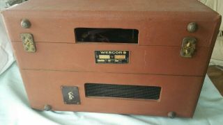 1950s Vintage Webcor EP1863 - 1 4 - Speed High Fidelity Portable Record Player 2