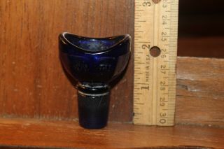 Vintage Eye Wash Cup Cobalt Blue Wyeth Collyrium Glass Stopper