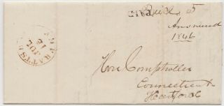 1846 Prattsburgh Ny Stampless Folded Letter - About Revolutionary War Soldier