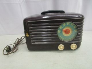 Vintage 1950 Emerson Model 642 Antique Tube Am Radio
