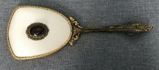 Vintage Brass Hand Held Vanity Mirror,  Ornate Piece,  Lovely