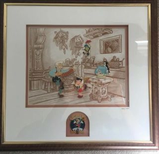 Disney Pinocchio - 60th Anniversary - 5 Pin Set - Framed - Limited Edition - 1105/1940
