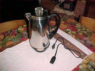 Vintage Farberware 2 - 12 Cup Superfast Model 142 Percolator Glass Dome Ny Usa