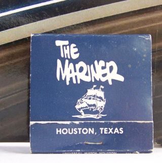 Rare Vintage Matchbook S3 Houston Texas The Mariner Sailboat Boat Restaurant