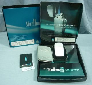 Marlboro Smooth Zippo Blu Premium Lighter Nos 18i046