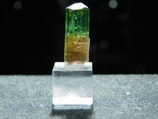 A 100 Natural Terminated Watermelon Tourmaline Crystal on a Stand Brazil 5.  5 e 5
