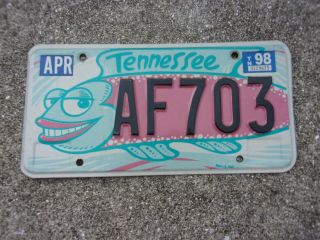 Tennessee 1998 Happy Fish License Plate Af703