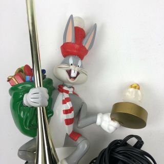 Vtg Warner Bros Looney Tune BUGS BUNNY Lighted Animated Mr Christmas TREE TOPPER 3