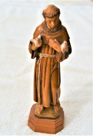 Vintage Wood Carving Italy Goldscheider Catholic Priest St.  Paul Figure 9a