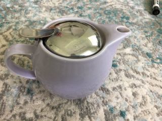 Bee House Japan Purple Ceramic Teapot W/ Infuser & Removable Stainless Lid