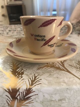 Western Pacific Railroad Tea Cup And Saucer - Shenango China