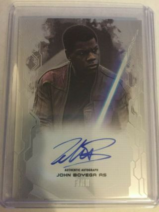 2017 Topps Star Wars Masterwork John Boyega As Finn Horizontal Autograph 34/50