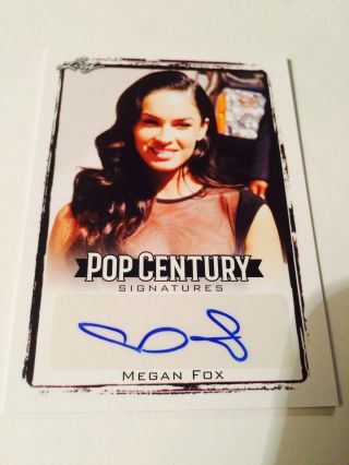 2017 Megan Fox Leaf Pop Century Signatures Ba - Mf1 Autographed Card Au Signed
