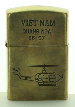 Brass Vietnam Quang Ngai 66 - 67 War Zippo