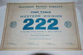 Southern Pacific,  Western Division,  No.  222,  December 13,  1936
