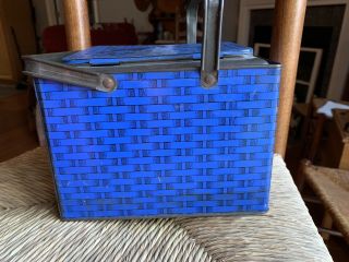 Vintage Tiger Sweet Chewing Tobacco Lithographed Lunchbox Style Tin Blue 5