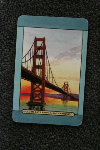 Coles Vintage Named Swap Card Golden Gate Bridge San Francisco Sunset Ocean Sea
