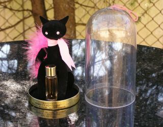 Vintage Max Factor " Primitif " Sophisti - Cat Perfume 1/8 Oz.  Black Cat W/pink Eyes