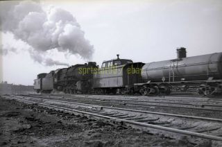 1950 Prr Pennsylvania Railroad 2 - 10 - 0 Locomotive 4444 - Vintage Negative
