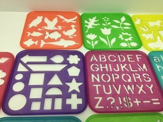 Tupperware Tuppertoys Stencils Case animal shapes letters Flowers Alphabet 5