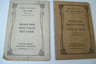 1945,  1950 Westinghouse Air Brake Co.  Railroad Instruction Pamphlets