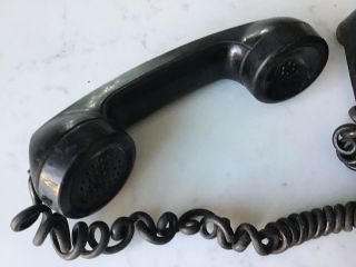 Vtg Vintage 1957 Black Western Electric Bell Systems Rotary Desk Phone 2